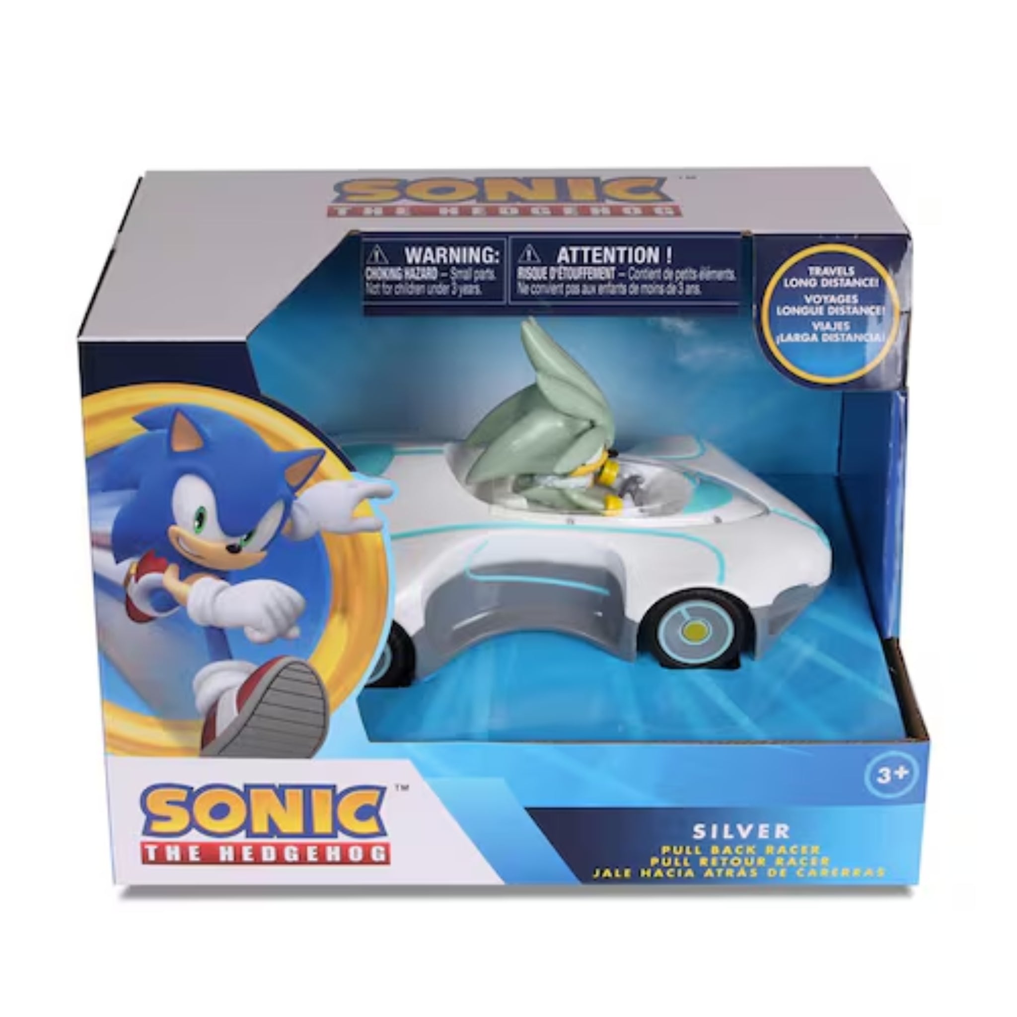 SONIC PULL BACK RACER SILVER